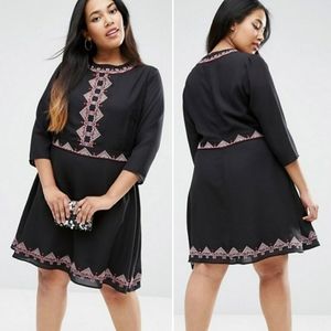 ASOS Pretty Folk Embroidered Skater Dress